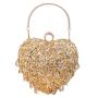 HR562 Women Heart Shaped Beauty Chain Beaded Dinner Bag Luxury Retro Sequin Clutch Bag Fashion Shiny Shoulder Crossbody Bag