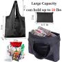 Large Reusable Grocery Bags Machine Washable Polyester Lightweight Heavy Duty Foldable Shopping Tote Bag