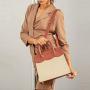 OEM ODM Ladies Fashion Handbags Ladies Fashion PU Leather And Canvas Tote Bags For Women