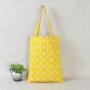 Gelory Fashion Durable Women Student Cotton Linen Single Shoulder Bag Shopping Tote Check Plaid Female Flax Canvas Shopping Bags