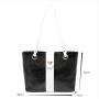 Gelory Customized Crocodile Pattern PU Leather Ladies Shopping Tote Women Hand Bags Large Capacity Lock Strap Shoulder Bag