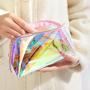 HR031 Women's Light Makeup Sets Bag PVC Portable Cosmetic Laser Illusion Storage Bag Waterproof Cosmetics Travel Wash Handbag