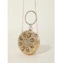 Fashion Round Handbags good quality rhinestone bag lady chain shoulder bag purse gold flower evening clutch bags handbag