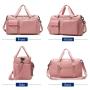 custom design leisure waterproof durable shoulder tote weekender gym sport bag with shoes storage black travel duffel bags