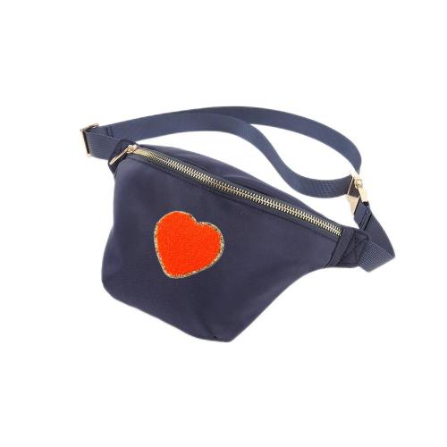 Factory Wholesale Personalized Outdoor Exercise Chest Bag Waterproof Nylon Fanny Bag Navy Blue Waist Bag For Men