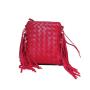 2024 Custom Handmade Woven Leather Crossbody Bag For Women Luxury With Tassel Shoulder Strap