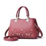 2022 Wholesale Fashion Trends Woman Embroidery Shoulder Bags Leather High Quality ladies handbags for women