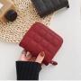 2024 popular design mini small wallet women short wallets pu leather zipper cute coin purse student embroidery wallet