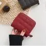 2024 popular design mini small wallet women short wallets pu leather zipper cute coin purse student embroidery wallet