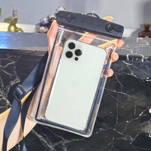 SN076 PVC Waterproof Mobile Phone Dry Bag for Swimming Simple Crossbody Lanyard Transparent Waterproof Case Messenger Hand Pouch