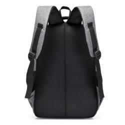 HR021-1 Unisex Solid Color Laptop Backpack Business Nylon College Shoulder Bag Portable Lightweight Universal Computer Schoolbag