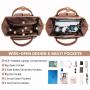 New arrival Hot Vintage Portable ladies school work bookbag mochila luxury PU leather bags women laptop backpacks with USB