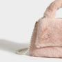 2024 autumn winter new pearl shoulder strap fur bag soft crossbodr bag ladies purse fashion sling bag