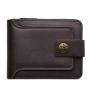 ZF220 Men Wallet Short Retro Fashion Zip Bag Multi-card Position Large Capacity Pop Card Bag Daily Carry PU Leather