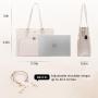 LOVEVOOK New style custom hot sale trendy designer ladies handbags large shoulder PU tote bag Briefcase bags with USB Women