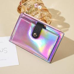 2024 New Women's Ultra thin Lacquer Leather Bright Multi functional Card Bag