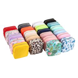 Keymay RTS Stock High Quality Large Capacity Girls Waterproof Nylon Pouch Cute Makeup Bag Digital Printing Cosmetic Bag