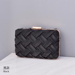 Weaving Cotton Cloth Banquet bags Girl Gradient Lock Buckle Party Wallet Handbags Retro Evening Bags For Women