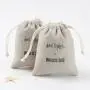 Recyclable Screen Printing Velvet Jewelry Drawstring Bag Beige Velvet Gift Pouch