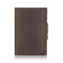 Expandable RFID Blocking Minimalist Metal Pop Up Wallet Slim Aluminum Card Holder Wallet for Men Eject Leather Card Holder