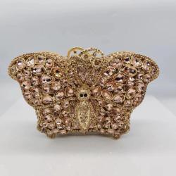 New luxury stone clutch bag butterfly inlaid with diamonds woman evening bags rhinestone bags purse