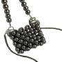 HR423 New Fashion Girls' Vintage Handmade Acrylic Bag Beaded Metal Handle Crossbody Bag Chain Woven Women's Mini Open Pocket Bag