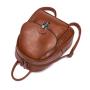 2024 Custom Logo Oiled Waxed Genuine Leather Backpack Bag For Women Fashion Purse
