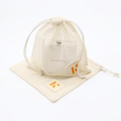 Custom Logo Printed Reusable Cotton Mesh Soap Bag Natural Drawstring Gift Soap Cosmetic Packaging Cotton Mesh Pouch