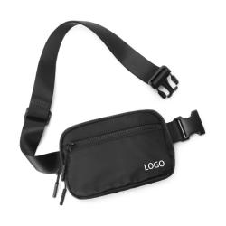 bsci manufacturer custom lu9b78s black mini 1l athletica everywhere belt bag with adjustable small waist pouch