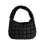2023 Wholesale New Korean Style Pleated Nylon Hobo Mini Hand Bag Women's Trend Clutch Plaid Macaron Color Puff Cloud Handbag