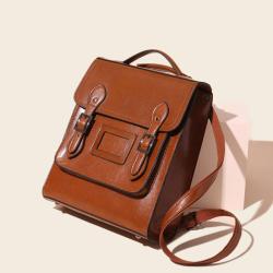 Backpack Women 2023 New Arrival Genuine Leather ladies backpack waterproof school Bag Fashion Oiled Waxed Cowhide Backpack women