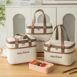 ZWY044 Outdoor Bento Insulated Bag Student Worker Oxford Thickened Aluminum Foil Lunch Bag New Simple Portable Storage Bag