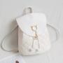 New Fashion Swan Pendant Rhombus Tassel PU Leather Mini Backpack For Women