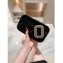 Trendy ladies party red rhinestone clutch bag purses women's dress velvet clutch bag evening bags chain dinner clutch handbags