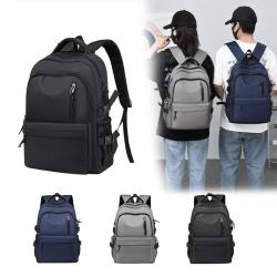 2024 New Solid Color Men's and Women's Business Backpack College Student Minimalist Fashion Backpack