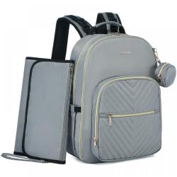 Manufacturer Custom 2022 New Designer Unique Luxury Nylon Waterproof With Changing Station Mommy Bag Baby Diaper Bag Backpack