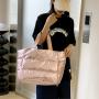 Gelory High Quality Women PU Leather Dry And Wet Separation Gym Bag Pink Portable Waterproof Luggage Travel Bags