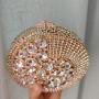 New Arrival Thread Diamond Evening Bags Metal Luxury Handmade Full Crystal Dinner Bags Rhinestone Clutches for women