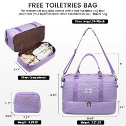 LOVEVOOK Labor and Delivery Hospital Bags Carry on Overnight Bag with Toiletry Purse Shoe Compartment Luggage Travel Duffel Bag