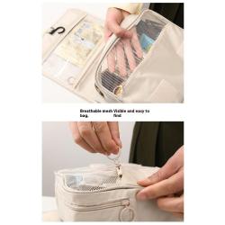 ZF040 Fashion  New Hook Oxford Cloth Wash Bag Portable Waterproof Simple Makeup Bag Folding Hanging Travel Storage Bag