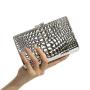 Snake Skin Pattern Metal Fashion Versatile Evening Bag