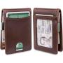 Minimalist Men's Money Clip Wallet Leather Clip Crad Holder RFID Mens Money Clips