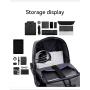 Customized Logo College Schoolbag Knapsack Men's Anti-theft Bag 15.6 Inch Laptop Backpack with USB Charging Port