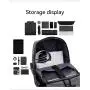Customized Logo College Schoolbag Knapsack Men's Anti-theft Bag 15.6 Inch Laptop Backpack with USB Charging Port