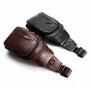 Good Quality Outdoor Man Genuine Leather Crossbody Shoulder Bags Leisure Multi functional Men's Chest Bag