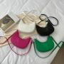 HR348 New Fashion Dumpling Shape Ladies Bag Simple and Trendy One Shoulder Crossbody Bag PU Leather New Moon Underarm Bag