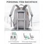 LOVEVOOK wholesale unisex quilted bags large capacity 15.6 17inch USB office school business women man travel laptop backpack