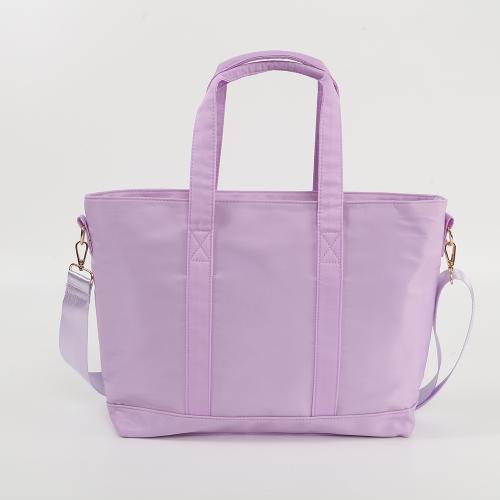 Hot sale zippered large storage totes embroidered custom tote hand bag fashion handbags women nylon tote bag