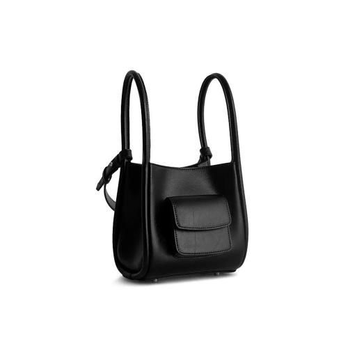 Custom  Logo Women's Bag 2024 New Arrival Ladies Handbag Quality Genuine Leather Pu Vegan Leather Bucket Bag