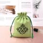 Custom Logo Printed Suede Gift Jewelry Drawstring Bag Luxury Soft Velvet Antique Storage Suede Pouch